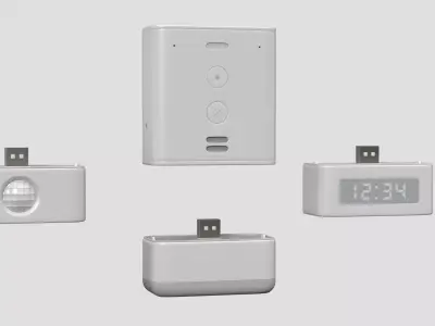 Echo Flex  Plugin mini smart speaker with Alexa  and accessories 3D model