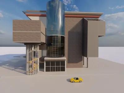 Futuristic Skyscraper-Building office-Modern office 3D model