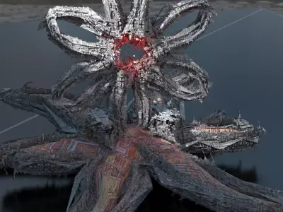 Hydra Maze Flower Tower 3D model