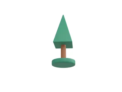 Cartoon Tree v24 003 Low-poly 3D model