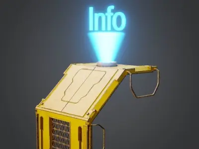 Sci Fi Deck Low-poly 3D model