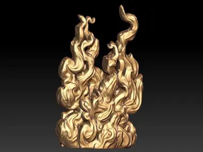 Fire Flame 3D print model get