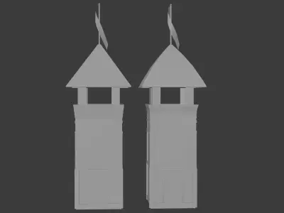 Medieval Watchtower Low-poly 3D model 2