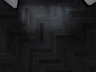 Oak Herringbones dark floor 4 3D model