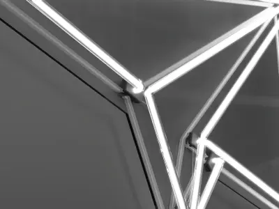 Paper Plane - Neon Sign 3D model