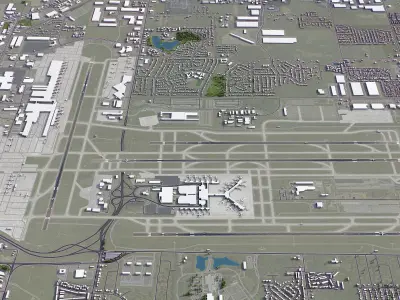 Memphis - Airport - MEM Low-poly 3D model