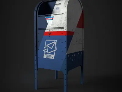 Realistic MailBox Pack - PBR Low-poly 3D model