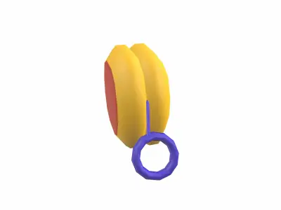 Cartoon yoyo toy Low-poly 3D model