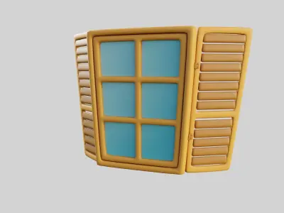 Cartoon Window 18b 3D model