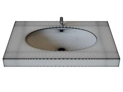 Roca Berna sink 56x42 cm invoice 327871001 3D model