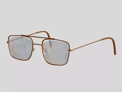 Rectangle glasses Free low-poly 3D model