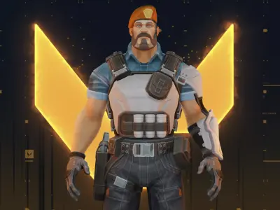 Brimstone - Character from Valorant  Low-poly 3D model