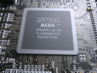 Electronic Chip Circuit 3D model