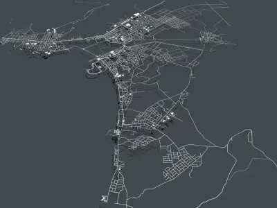 Cityscape  Fujairah United Arab Emirates 3D model