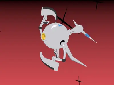 Slicer Drone Robot  Low-poly 3D model