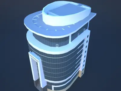 Goodman Plaza Low-poly 3D model