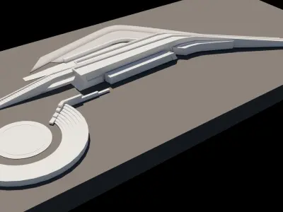 Landscape Formation 1 By Zaha Hadid Low-poly 3D model