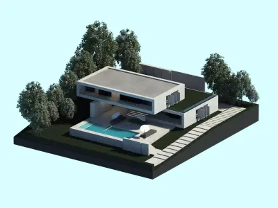 Modern Villa house 3d model 3D model