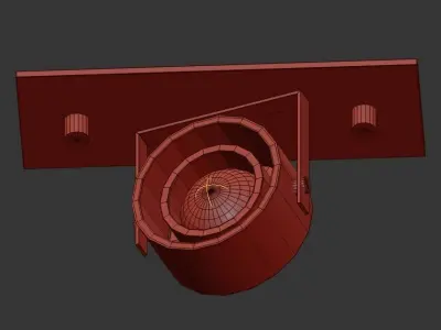 recessed ceiling light with finish 3D model