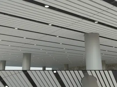 Suspended ceiling rack and pinion 10 Low-poly 3D model