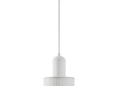 Travertine Stone Pendant Light 3D model