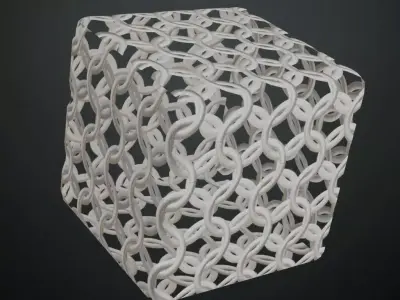 Round Iron Chainmail PBR Seamless Texture