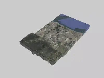 Perth City Low-poly 3D model