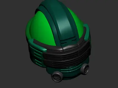 helmet high poly sculpt 3d printable  3D model 96