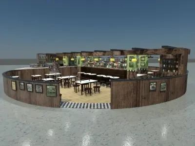 Restaurant - Bar 3D model