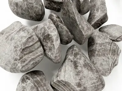 Rock stone striped 3D model