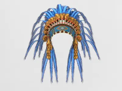 Feather headdress 3D model