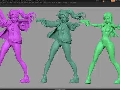 Cyberpunk Edgerunner Rebecca 3D print model