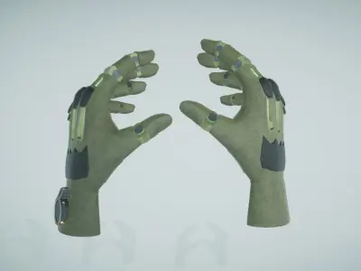 Sci Fi VR Hand Low-poly 3D model