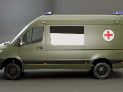 Mercedes Sprinter 4x4 Military Ambulance 
