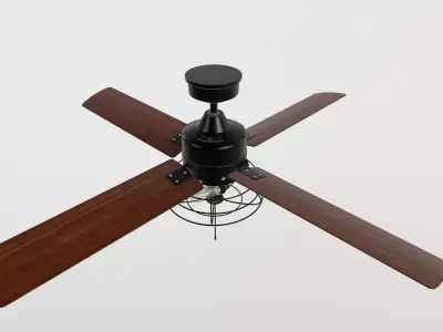 Designer Ceiling Fan 3D Model Low-poly 3D model