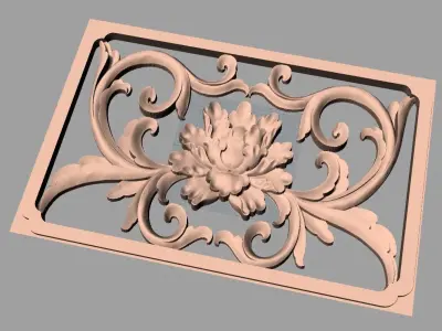 Woodworking CNC Router 3D Relief STL models used for artcam E439 3D model