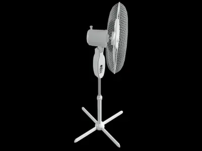 Oscillating Pedestal Fan Low-poly 3D model