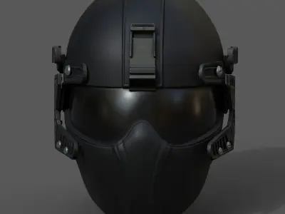 Helmet scifi fantasy human futuristic technology  Low-poly 3D model