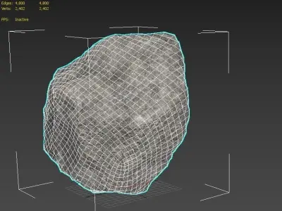 Rock M01A Low-poly 3D model