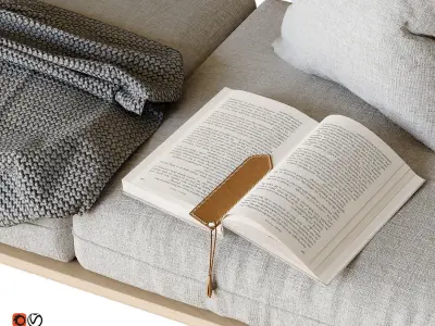 Window seat and pillows 3D model purchase