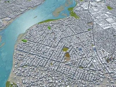 Bamako Mali 30km Low-poly 3D model