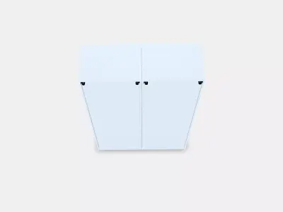 BESTA Storage combination w glass doors 3 Low-poly 3D model