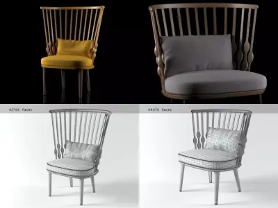 Nub easy chair 3D model