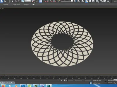 Medallion flooring coloring 3ds file for Rhinoceros 3dsmax 3ds Low-poly 3D model