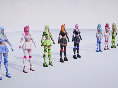 Galactic Cat Low-poly 3D model