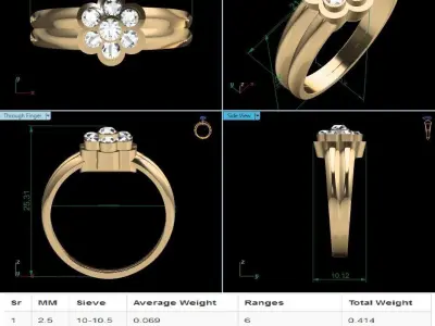 Women Ring 3D print model 112