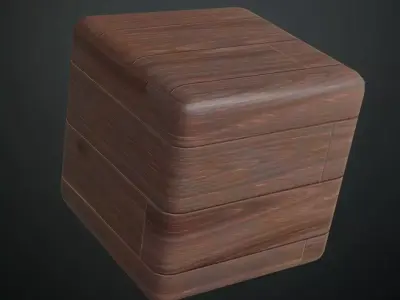 Antique High-Gloss Parquet Floor PBR Seamless Texture