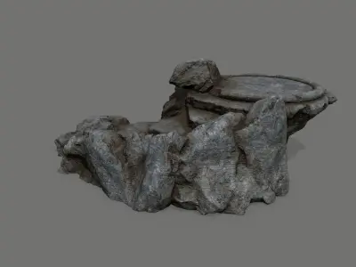 Ladder Ruin Low-poly 3D model 6