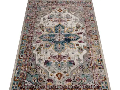 Rug Set 8 three rugs with ornate design 3D model
