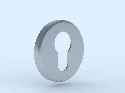 Door handle 3D model 4